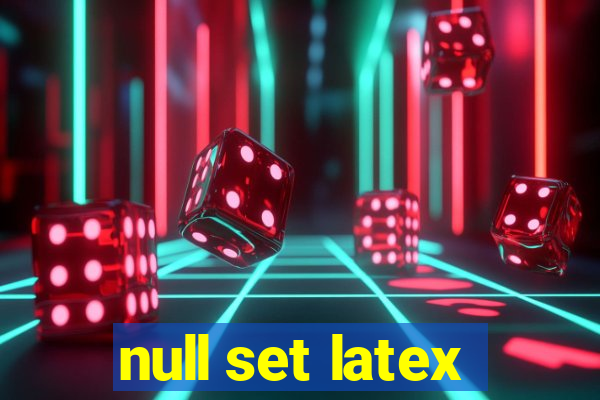 null set latex